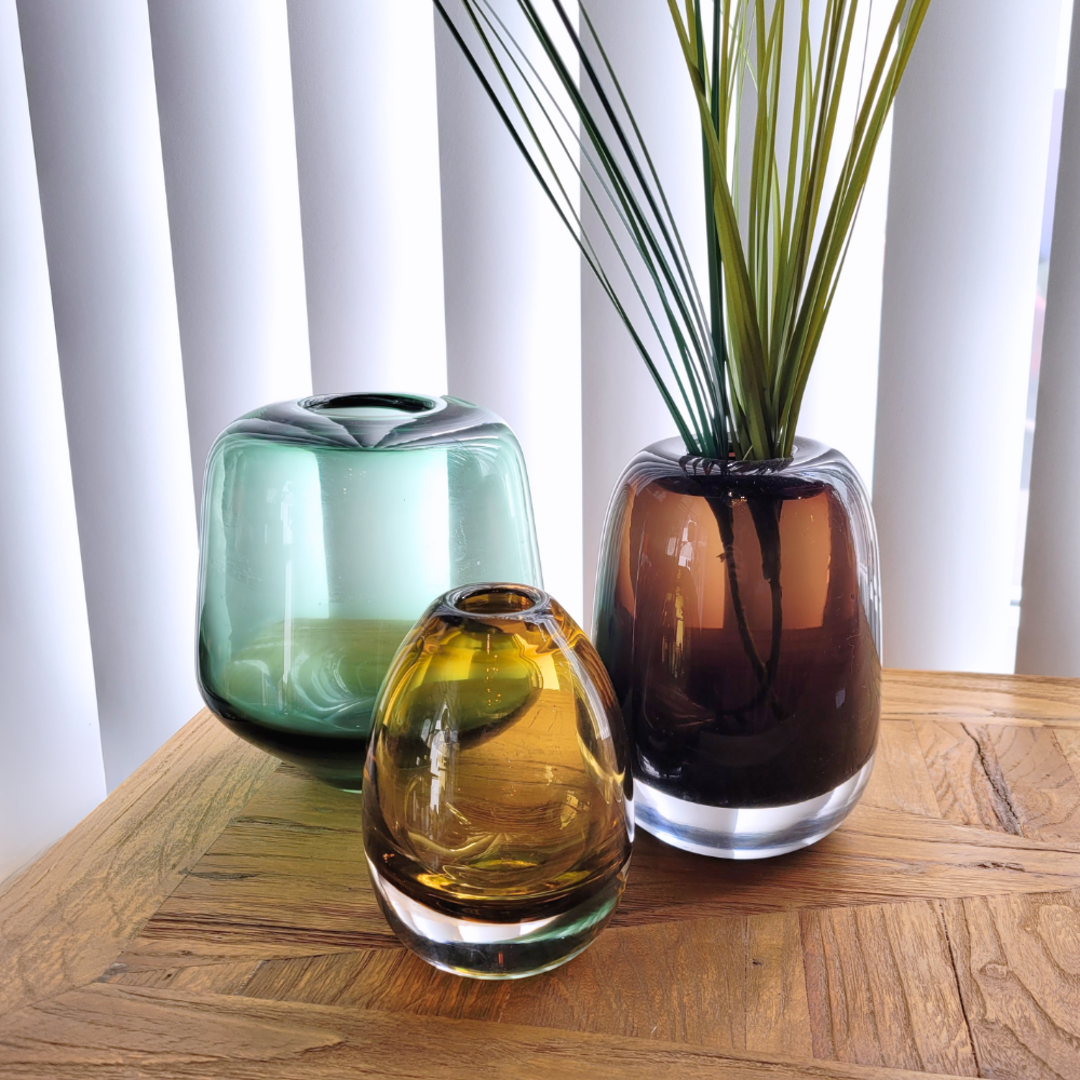 Belltop Glass Vase - Green 17cm image 1